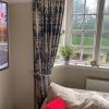 Lovely Extra Wide Blue/Grey Triple Pinch Pleat Second-Hand Curtains W372 D243 - Image 8