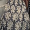 Lovely Extra Wide Blue/Grey Triple Pinch Pleat Second-Hand Curtains W372 D243 - Image 3