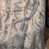 Cream & Silver Contemporary Pinch Pleat Second-hand Curtains W188 D236 - 6 Pairs Available - Image 5