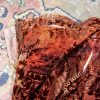 2 Pairs Superb Antique Burnt Orange Cut Velvet Second-Hand Curtains - W154 D257 - Image 6