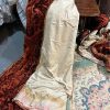 2 Pairs Superb Antique Burnt Orange Cut Velvet Second-Hand Curtains - W154 D257 - Image 4