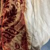 2 Pairs Superb Antique Burnt Orange Cut Velvet Second-Hand Curtains - W154 D257 - Image 12