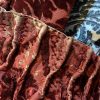 2 Pairs Superb Antique Burnt Orange Cut Velvet Second-Hand Curtains - W154 D257 - Image 11