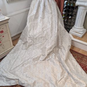 Lovely Grey and Silver Goblet Pleat Second-Hand Curtains - 2 Pairs Available