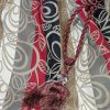 Red Black & Cream Harlequin 'Amalfi' Second-Hand Curtains W224 D230 - Image 4