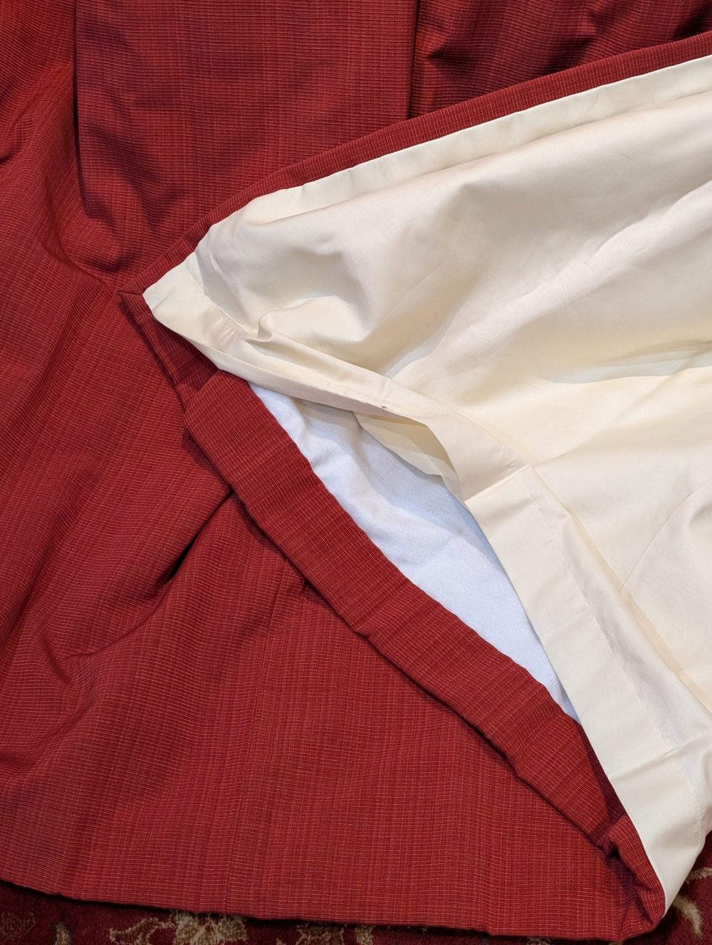 Great Value Red Pinch Pleat Second-Hand Curtains W208 D230 - Image 5