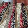 Red Black & Cream Harlequin 'Amalfi' Second-Hand Curtains W224 D230 - Image 6