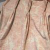 Pink & Cream Linen Harlequin 'Oriella' Second-hand Curtains W320 D230 - Image 6