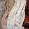 Pink & Cream Linen Harlequin 'Oriella' Second-hand Curtains W320 D230 - Image 7