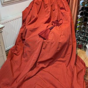 Great Value Red Pinch Pleat Second-Hand Curtains W208 D230