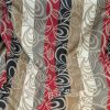 Red Black & Cream Harlequin 'Amalfi' Second-Hand Curtains W224 D230 - Image 2