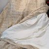 Very Wide Cream Chenille Pinch Pleat Second-Hand Curtains W376 D236 - Image 4