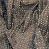 Extra Wide Dark Brown Silk Pinch Pleat Second-Hand Curtains W376 D236 - Image 2