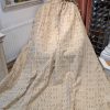 Very Wide Cream Chenille Pinch Pleat Second-Hand Curtains W376 D236