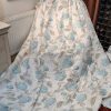 Single Vintage Laura Ashley 'Hydrangea' Second-Hand Curtain W165 D218