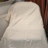 Fab Long Cream Rose Uniacke Linen Second-Hand Curtains with Interlining W193 D272 - 2 Pairs Available - Image 3