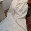 Fab Long Cream Rose Uniacke Linen Second-Hand Curtains with Interlining W193 D272 - 2 Pairs Available - Image 7