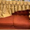 Extra Wide Mid-Brown Cord Vintage Pencil Pleat Second-Hand Curtains W525 D234 - Image 2