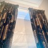 Black and Tan Leaf Pattern Pencil Pleat Second-Hand Curtains W135 D300 - Image 2