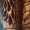 Black and Tan Leaf Pattern Pencil Pleat Second-Hand Curtains W135 D300 - Image 3