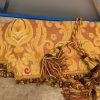 Lovely Red and Gold Vintage Pinch Pleat Second-Hand Curtains - W315 D224 - Image 10