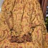 Lovely Red and Gold Vintage Pinch Pleat Second-Hand Curtains - W315 D224 - Image 2