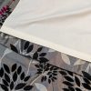 Fine Grey Leaf Pattern Pencil Pleat Second-Hand Curtains W165 D293 - Image 5