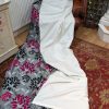 Fine Grey Leaf Pattern Pencil Pleat Second-Hand Curtains W165 D293 - Image 4