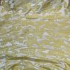 Cream and Green Sateen Pencil Pleat Second-Hand Curtains - 2 Pairs Available - Image 8