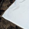 Black and Tan Leaf Pattern Pencil Pleat Second-Hand Curtains W135 D300 - Image 6