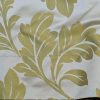 Cream and Green Sateen Pencil Pleat Second-Hand Curtains - 2 Pairs Available - Image 5