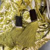 Floria Palm Extra Wide Pinch Pleat Second-Hand Curtains W346 D284 - Image 8
