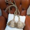 Light Gold Two-Tone Tassel Tie-Backs with interwoven gold threads - 5 Pairs Available