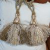 Light Gold Two-Tone Tassel Tie-Backs with interwoven gold threads - 5 Pairs Available - Image 2