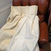 Light Gold Damask Style Pinch Pleat Second-Hand Curtains W220 D253 - Image 7