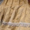 Gold Damask Second-Hand Curtains with an Attached Valance W250 D234 - Image 5