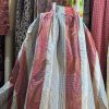 Lovely Silk Pinch Pleat Second-Hand Curtains with Stripes W326 D244 - Image 4