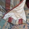 Lovely Silk Pinch Pleat Second-Hand Curtains with Stripes W326 D244 - Image 6