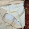 Five Pairs of Cream Damask Pinch Pleat Second-Hand Curtains - Image 2