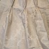 Five Pairs of Cream Damask Pinch Pleat Second-Hand Curtains - Image 4