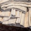 Five Pairs of Cream Damask Pinch Pleat Second-Hand Curtains - Image 6