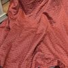 Terracotta Pencil Pleat Interlined Second-Hand Curtains W317 D262 - Image 3