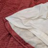 Terracotta Pencil Pleat Interlined Second-Hand Curtains W317 D262 - Image 5