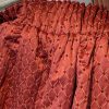 Terracotta Pencil Pleat Interlined Second-Hand Curtains W317 D262 - Image 6