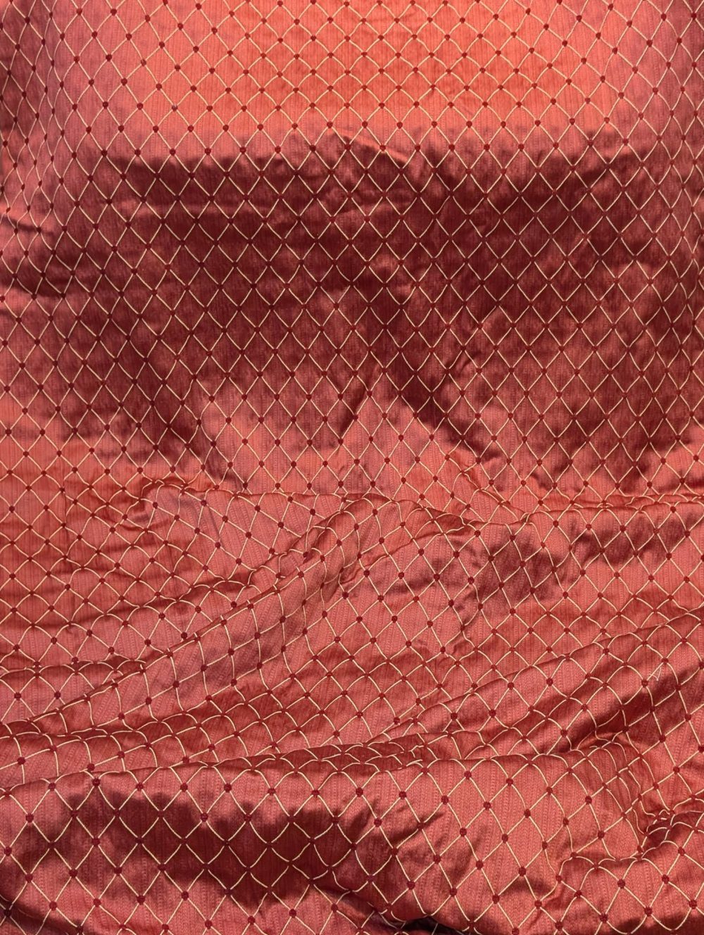 Terracotta Pencil Pleat Interlined Second-Hand Curtains - Up to 4 pairs available - Image 2