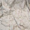 Oatmeal Japanese Cherry Blossom Pinch Pleat Second-Hand Curtains W214 D252 - 2 Pairs available - Image 4