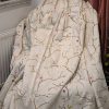 Oatmeal Japanese Cherry Blossom Pinch Pleat Second-Hand Curtains W214 D252 - 2 Pairs available - Image 5