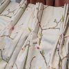 Oatmeal Japanese Cherry Blossom Pinch Pleat Second-Hand Curtains W214 D252 - 2 Pairs available - Image 7