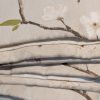 Oatmeal Japanese Cherry Blossom Pinch Pleat Second-Hand Curtains W214 D252 - 2 Pairs available - Image 9
