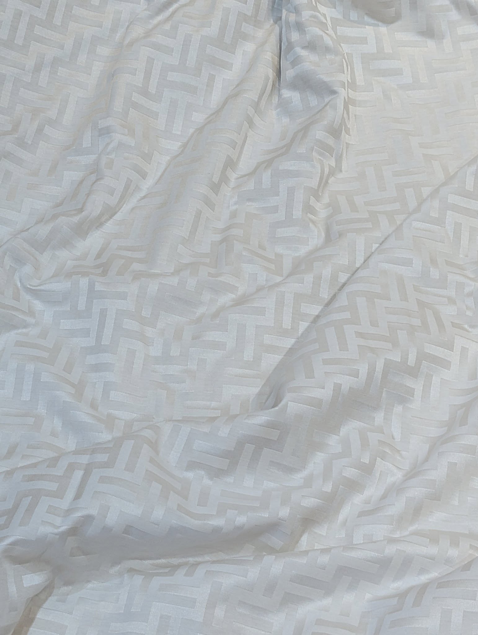 Very Long White Pencil Pleat Interlined Second-Hand Curtains W264 D320 - Image 6